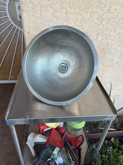 Hammered Brass Sink 16.5”