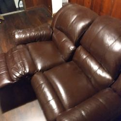 Leather Recliner Loveseat