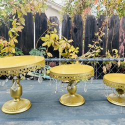 Three Tier Gold Stands 