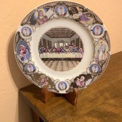 Vintage Porcelain Plate “Jesus and Last Supper”.          Great