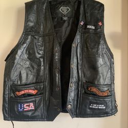 Leather Biker Vest