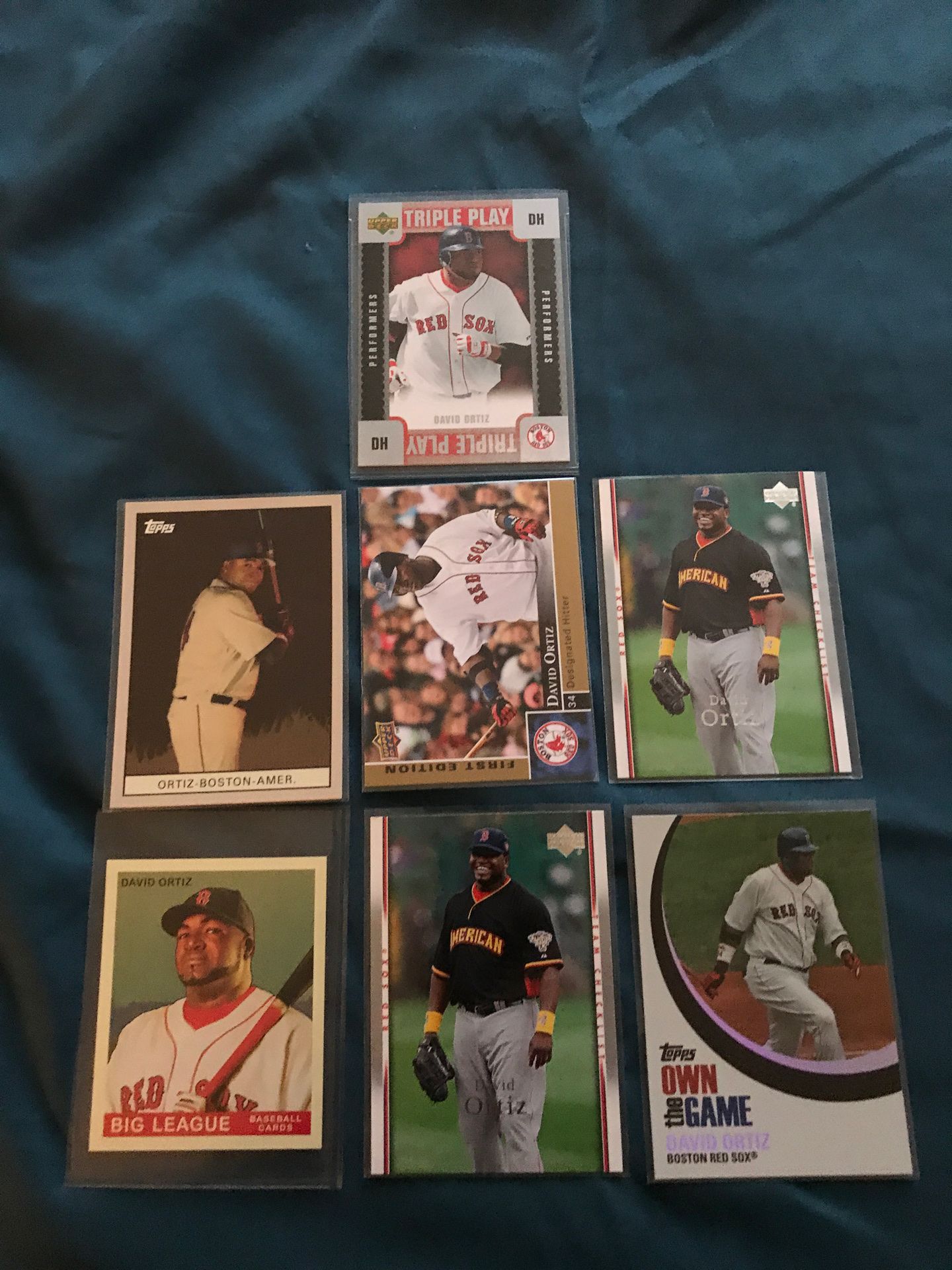 Lot of 7 David Ortiz cards