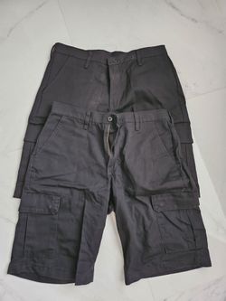 Black Cargo Shorts 2 Pairs