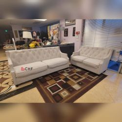 2 Pc Living Room Sofa And Loveseat Set  
