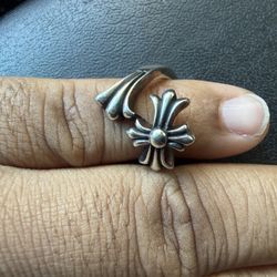 Chrome Hearts 2003 Flower Cross Ring .925 Silver 