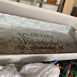 Metal Christmas Tray 15 Dollars Thomas Kincaid 2 Ornaments 30 Both 