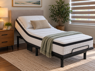 Set Twin XL Adjustable Bed + Mattress - Barely Used - $425