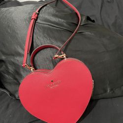 Red Kate Spade Crossbody heart purse