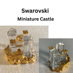 Swarovski Crystal and Gold Castle, miniature Collectible