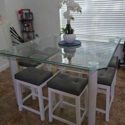 FREE Glass Dining Table-Counter High 36"