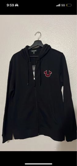 True Religion Black Zip-Up Hoodie