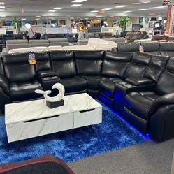 Modern Black Sectional Must Go Now $1599