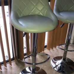 Two Bar Stools Adjustable & Swivel