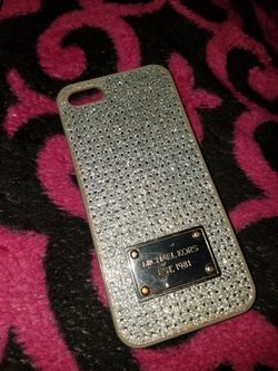 Silver Michael Kors iPhone 5 case