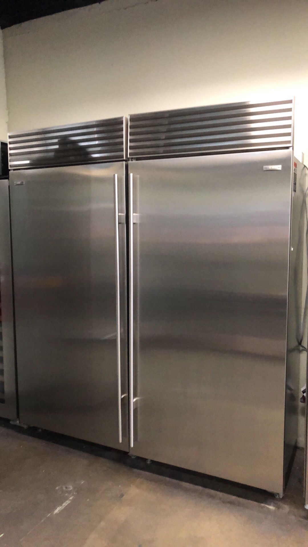 Sub Zero 72” Stainless Steel Side By Side All Refrigerator Set 