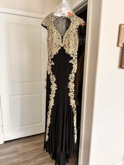 Black & Gold Formal Dress size 6