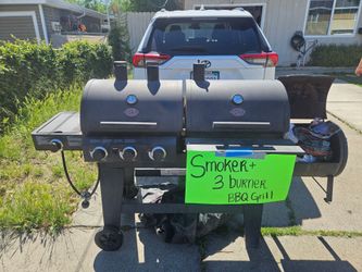 Propane/offset smoker combo