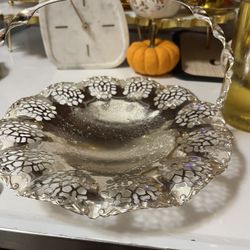 Vintage Wedding Basket Silver 