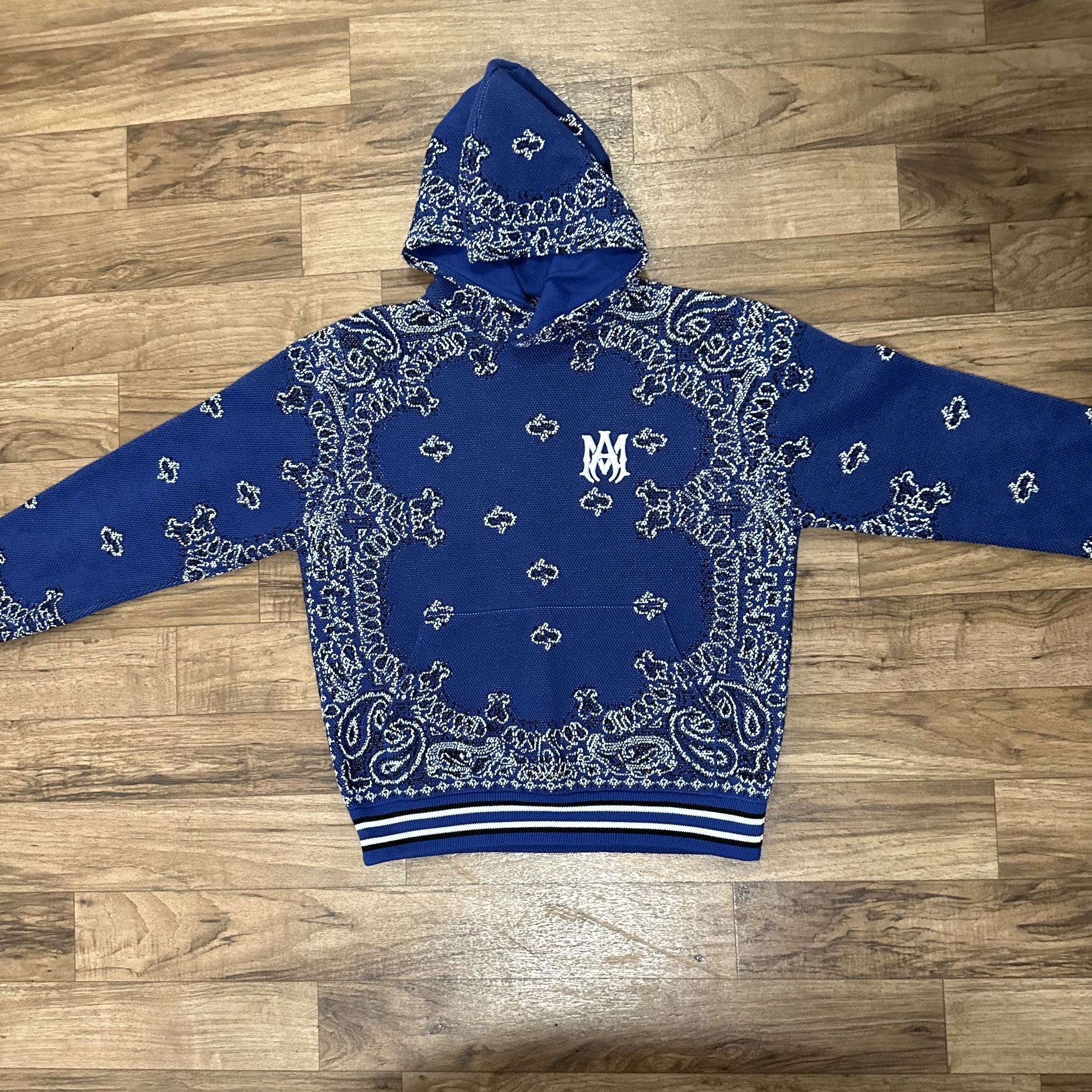 Amiri Bball Bandana Hoodie Size S 