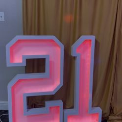 Marquee Light  Up Wooden Numbers 