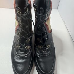 Timberland Tri-Color Nubuck Leather Boots Size 8M