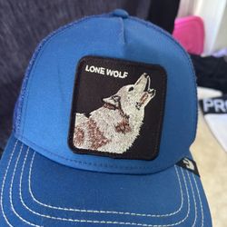 Blue lone wolf hat