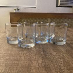 Set of 6 Clear Drinking Glasses 