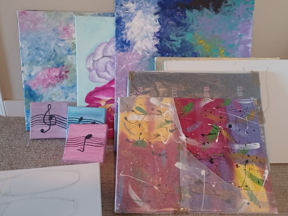 Painted Canvases - 12 Total
