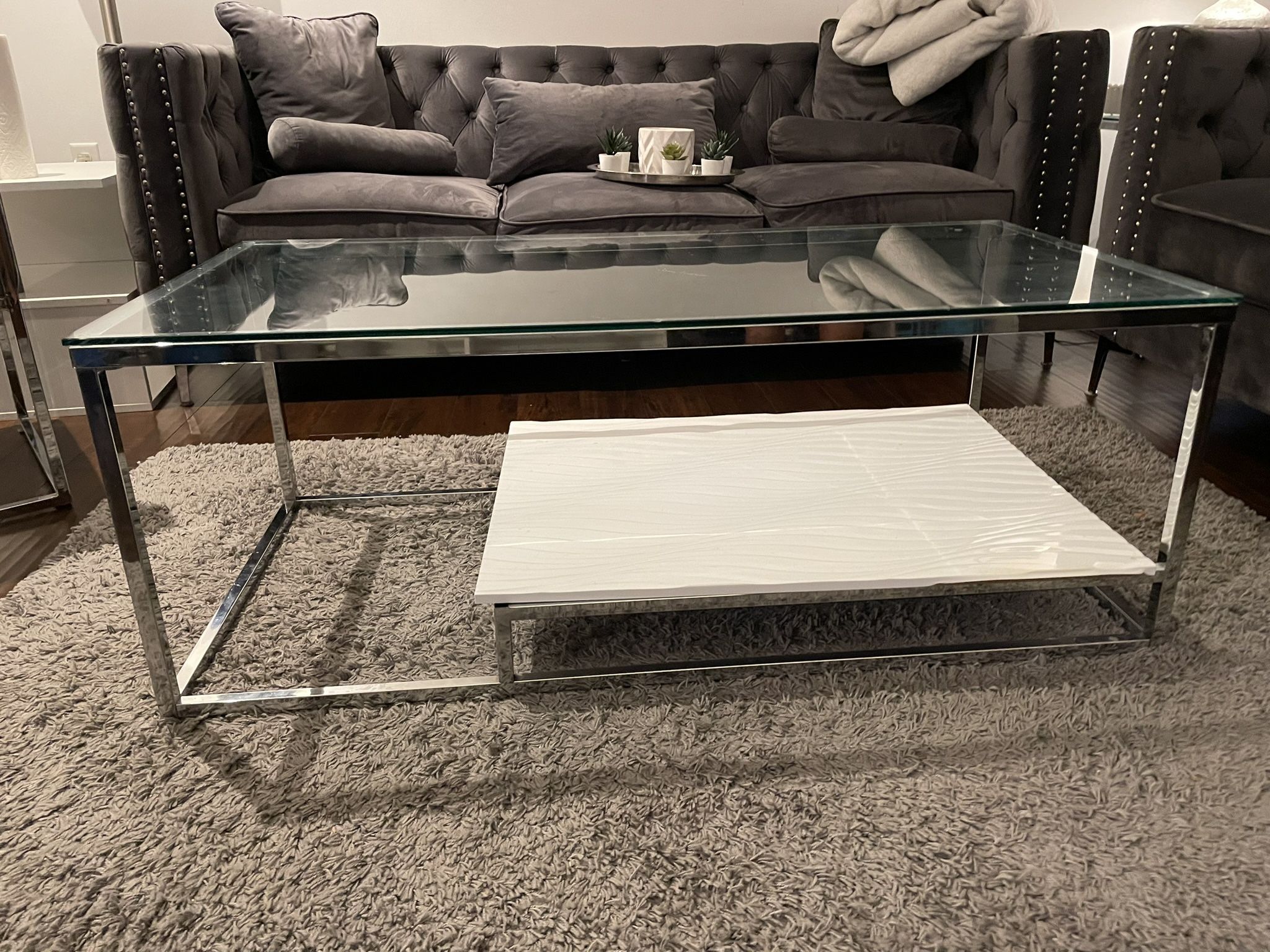 Set Of 3 Glass Tables