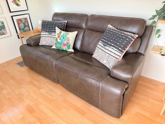 Leather Reclining Loveseat