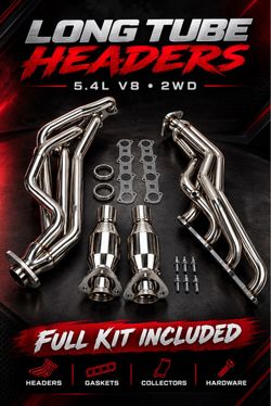 Long Tube Headers 5.4L V8 2WD Full Kit