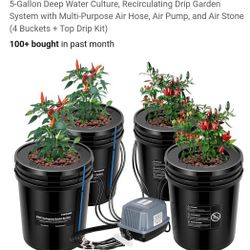 Hydroponic Growing System,  Five Containers,  New  