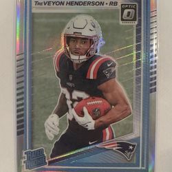 2025 Optic Football TreVeyon Henderson Rated Rookie Holo Prizm