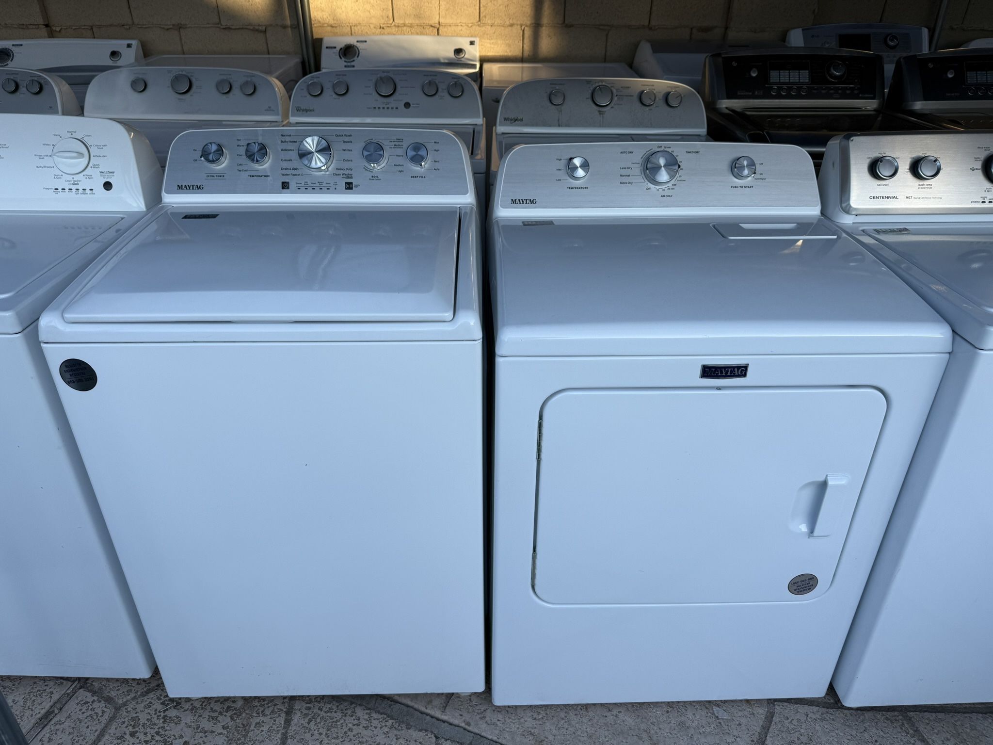 Maytag washer d electric dryer HE 4.8&7.4 CUFT extralarge capacity