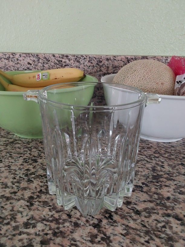 Thick Glass Ice Bucket 