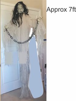 7ft Hanging Ghost witch with chain Halloween Decoration