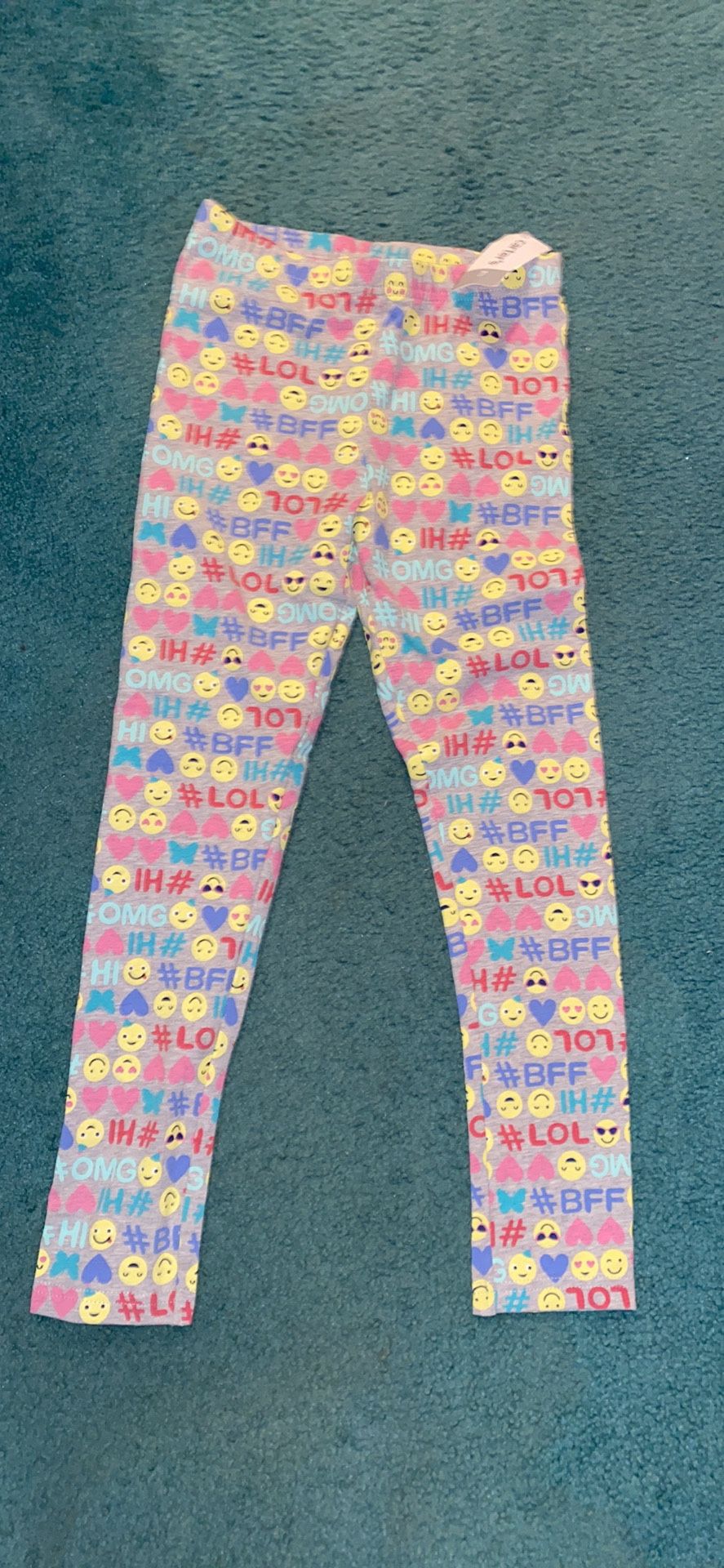 Carter’s emoji leggings size 7 with tags