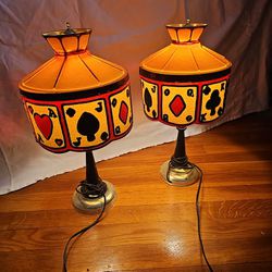 Antique Poker Lounge Lamps