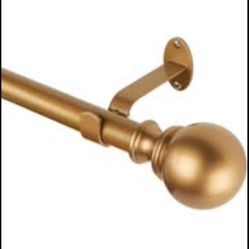 Single Curtain Rod 28-48 Gold