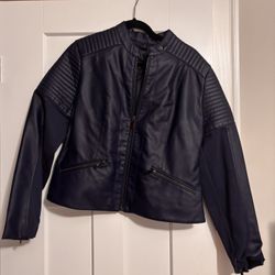 A Dark Blue Leather jacket, Brand new from NY&C 