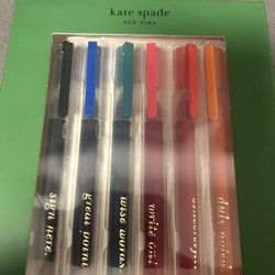 New Kate Spade 6 Gel Pens 