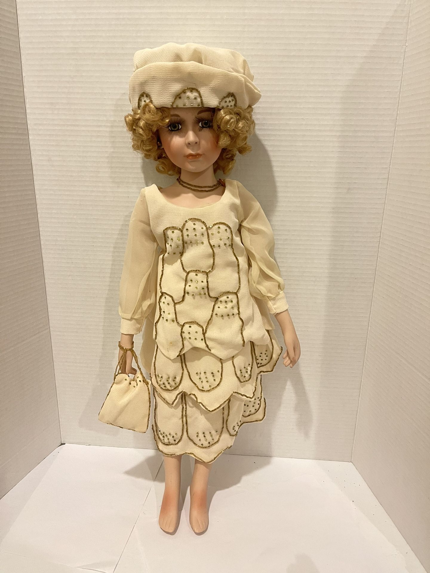 American Classics 24" Beatrice Doll Porcelain Doll Collection Cracker Barrel.