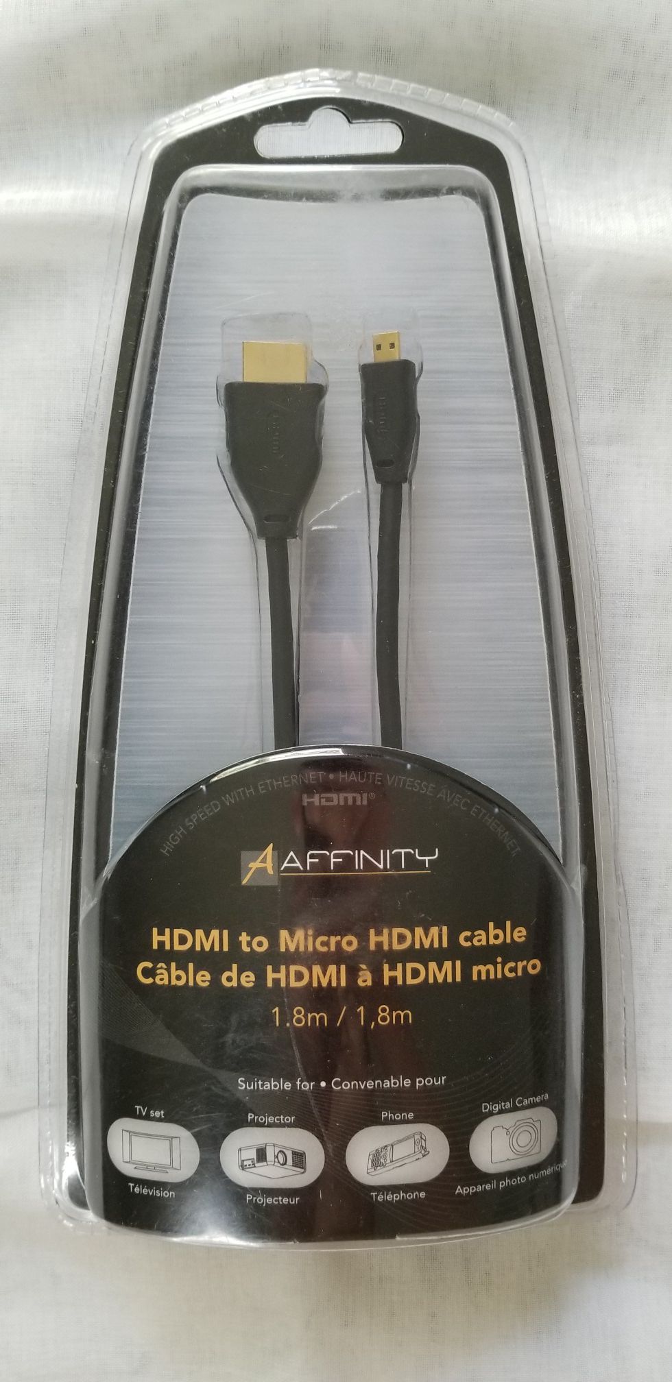Affinity HDMI To Micro HDMI Cable D A/M-D/M