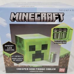 Minecraft Green Creeper 9 Can Mini 6.7L 1 Door Ambient Lighting 10.4 in