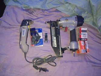Nail gun and Dremel multi-max.