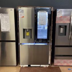 LG - 25.5 Cu. Ft. French Door Counter-Depth Smart Refrigerator with Mirror InstaView - Stainless Steel
