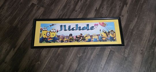 "Nichole" Minion Name wall art