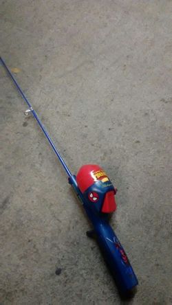 Kids spiderman fishing pole