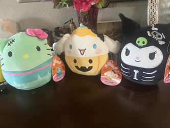 Hello Kitty, Cinamaroll, Kuromi Halloween Squishmallow