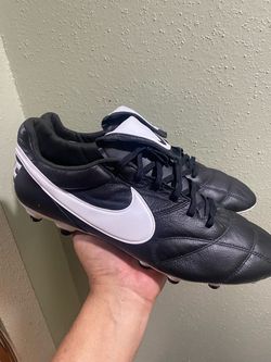 Nike Premier II FG Soccer Cleats Black White Kangaroo Leather Size 12new no box
